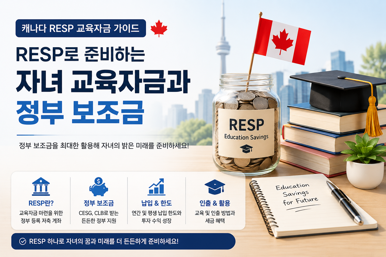 캐나다 RESP 완벽 가이드: 자녀 교육자금과 정부 보조금 총정리
