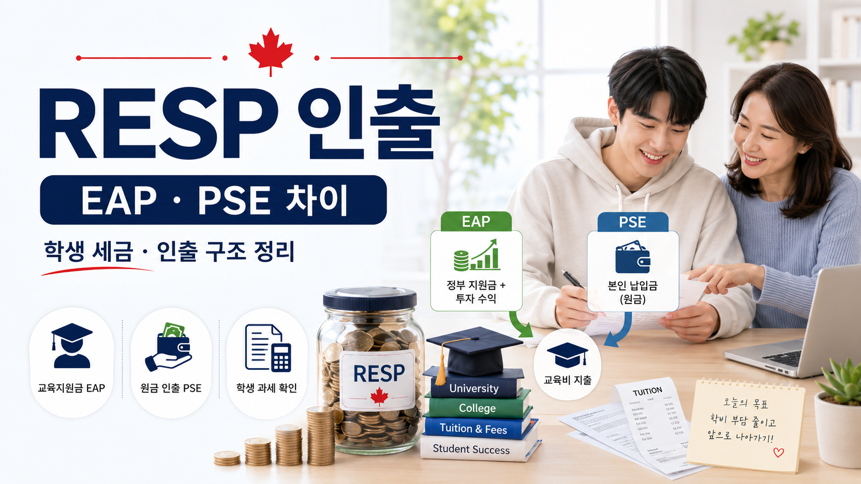 2026 RESP 인출 완벽 정리: EAP와 PSE 차이는 무엇일까요?