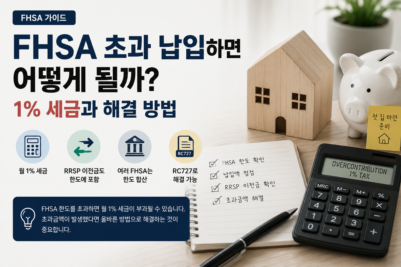 FHSA 초과 납입하면 어떻게 될까? 월 1% 세금과 해결 방법