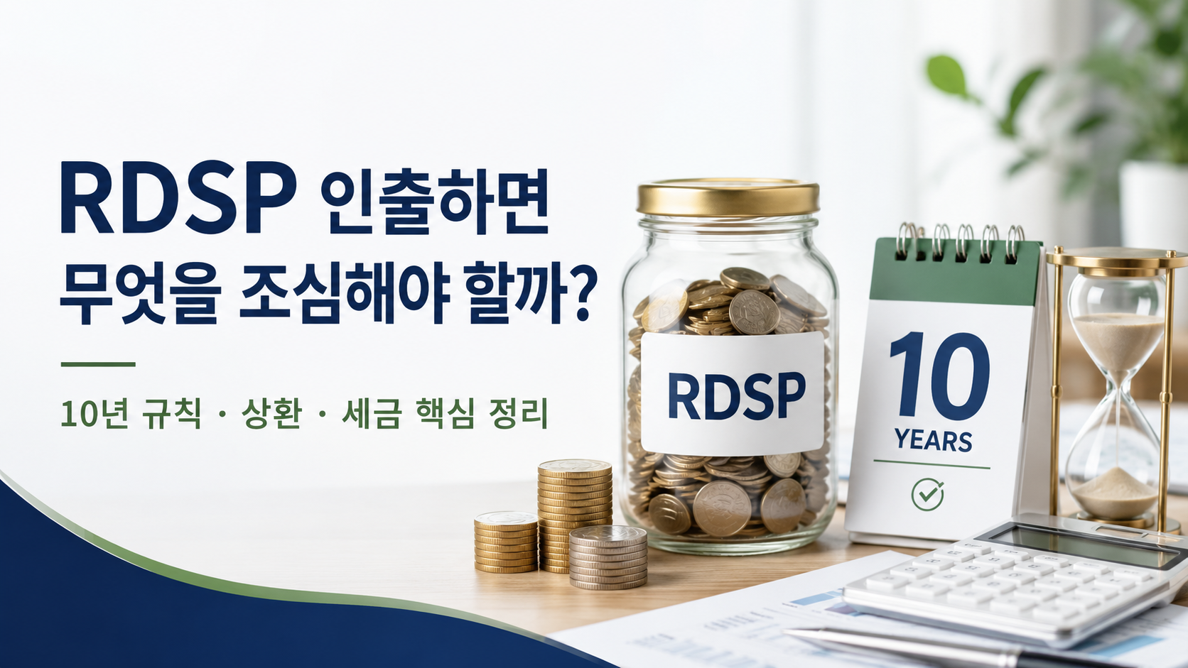 RDSP 인출하면 정부 지원금을 돌려줘야 할까? 10년 규칙과 세금 정리