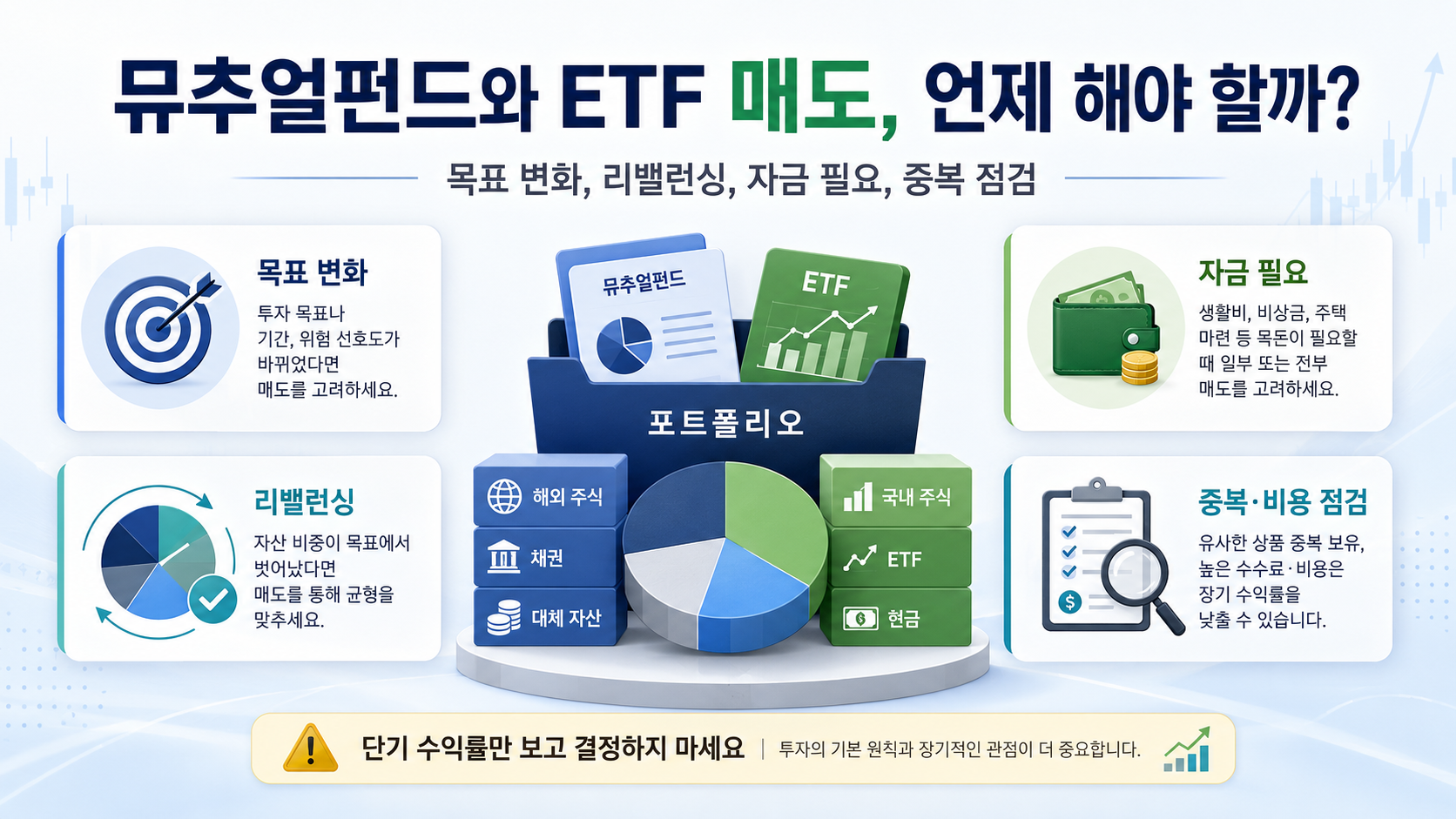 뮤추얼펀드와 ETF 매도, 언제 해야 할까?
