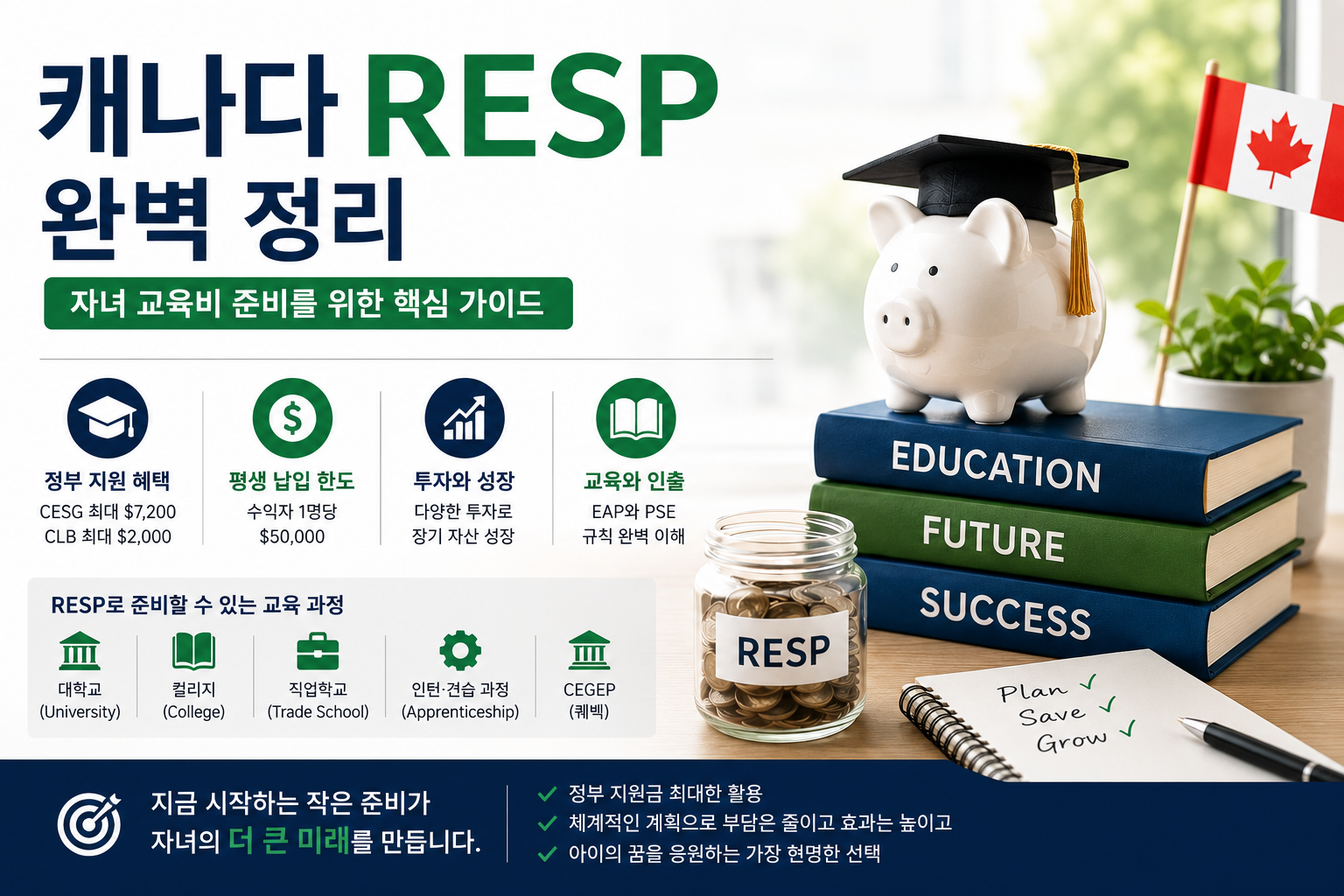 캐나다 RESP 완벽 정리: 자녀 교육비 준비를 위한 핵심 가이드