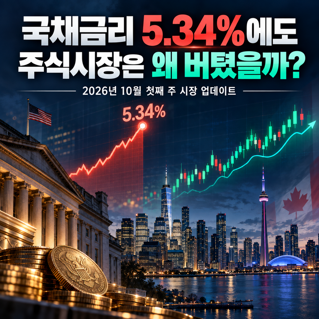 국채금리 5.34%에도 주식시장은 왜 버텼을까? 2026년 10월 첫째 주 시장 업데이트